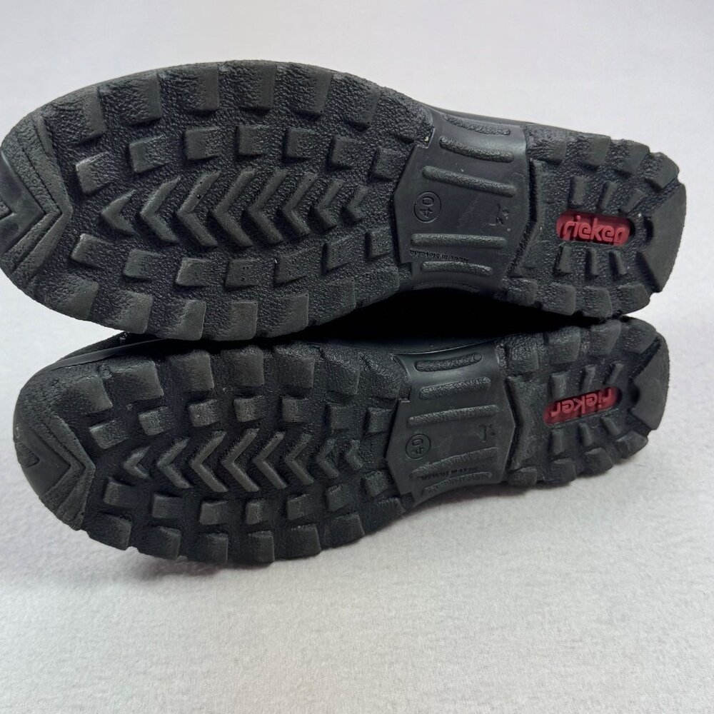 Rieker Womens Black SlipOn Shoes Antistress EU 40  US 9 Antistress Leather Clogs - Picture 7 of 15